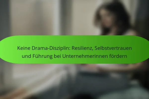 Keine Drama-Disziplin: Resilienz, Selbstvertrauen und Führung bei Unternehmerinnen fördern