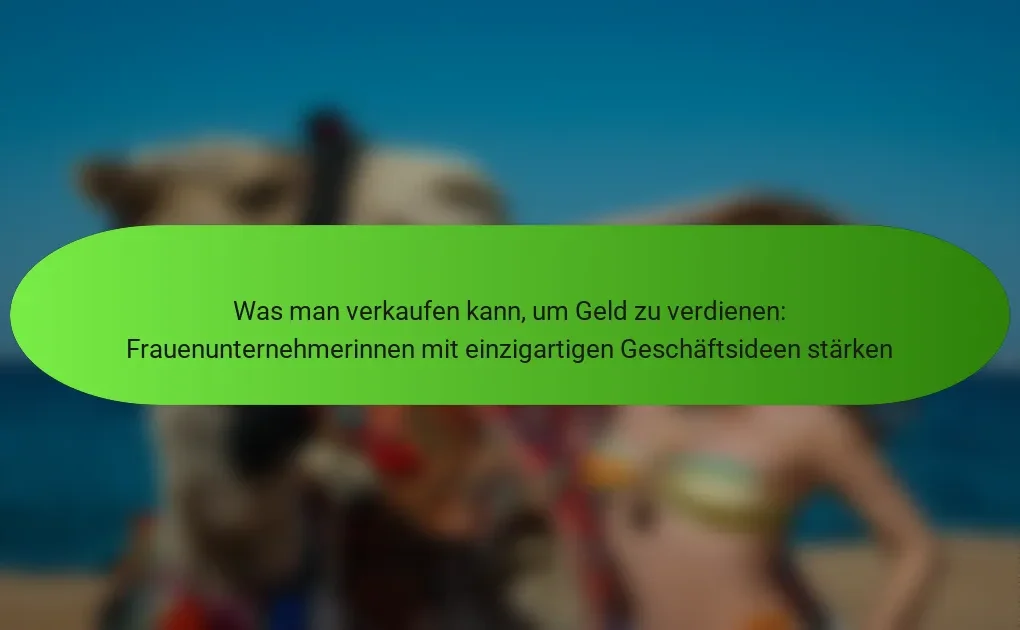 Was man verkaufen kann, um Geld zu verdienen: Frauenunternehmerinnen mit einzigartigen Geschäftsideen stärken