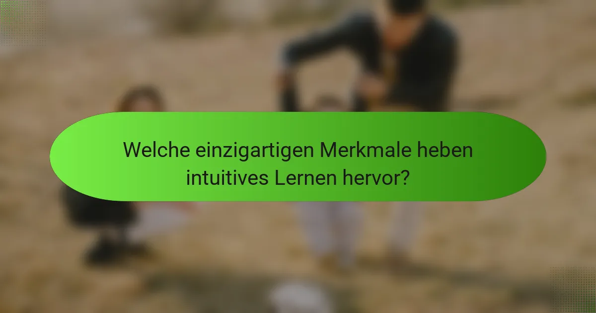 Welche einzigartigen Merkmale heben intuitives Lernen hervor?