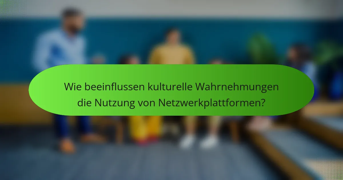 Wie beeinflussen kulturelle Wahrnehmungen die Nutzung von Netzwerkplattformen?